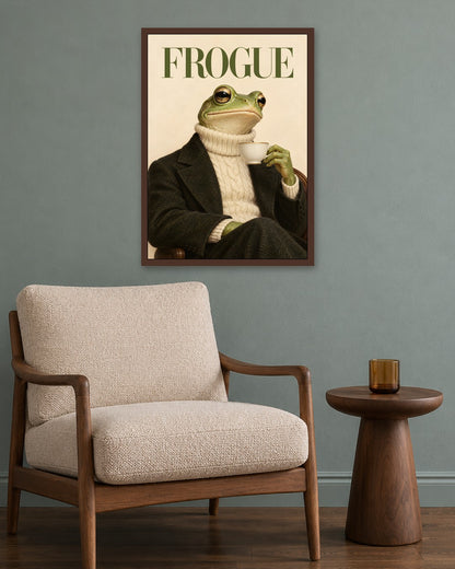 Paige Hilton - Frogue - dark oak frame in a room