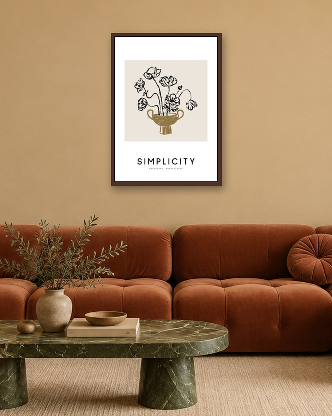 SENT Studio - Dancing Poster No. 59 - dark oak frame in a room