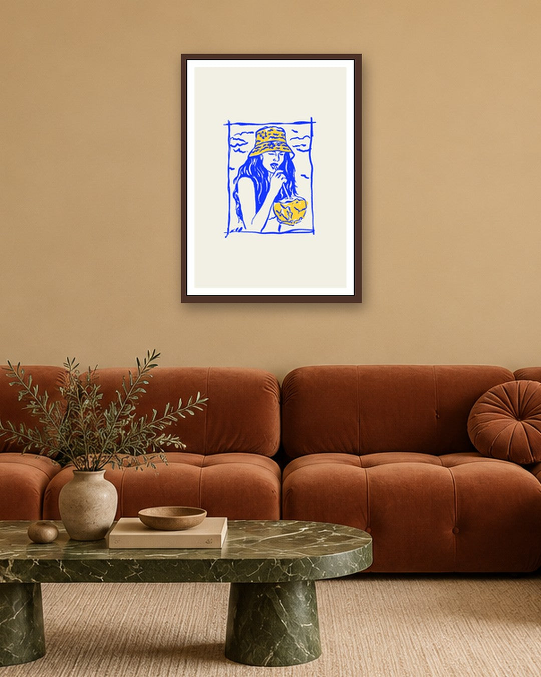 SENT Studio - Cravings Poster No. 54 - dark oak frame in a room