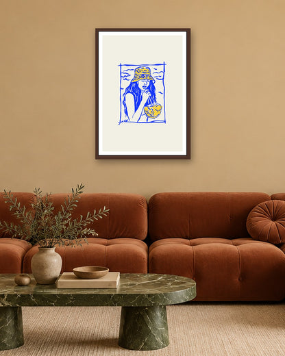 SENT Studio - Cravings Poster No. 54 - dark oak frame in a room