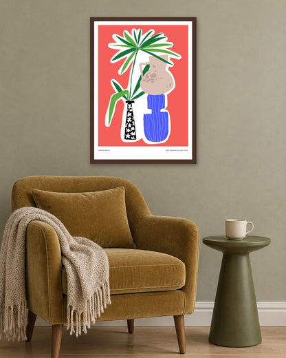 SENT Studio - Aesthetic Poster No. 41 - dark oak frame in a room