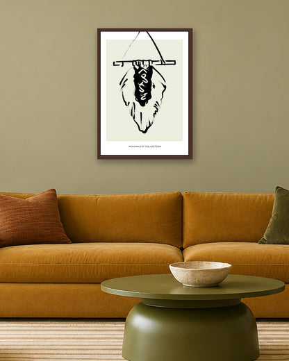 SENT Studio - Bohemian Poster No. 7 - dark oak frame in a room