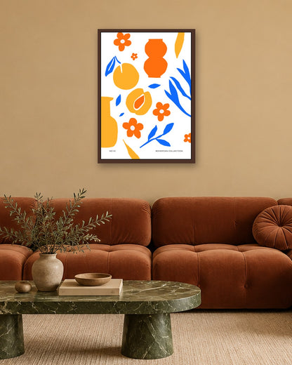 SENT Studio - Abstract Poster No. 38 - dark oak frame in a room