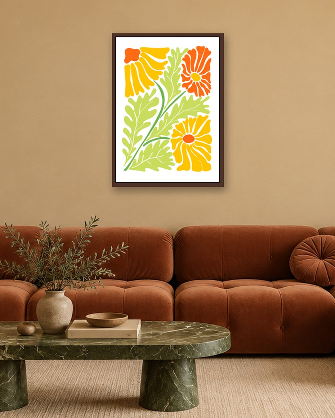 SENT Studio - Organic Cut-out No. 5 - dark oak frame in a room