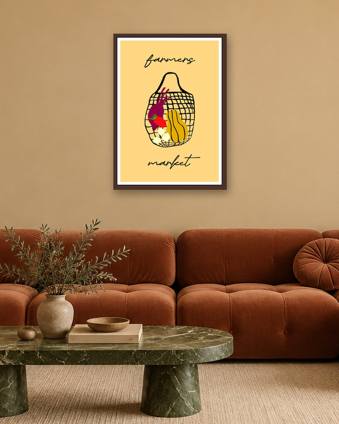 SENT Studio - Artistic Poster No. 3 - dark oak frame in a room