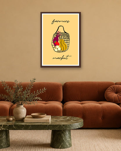 SENT Studio - Artistic Poster No. 3 - dark oak frame in a room