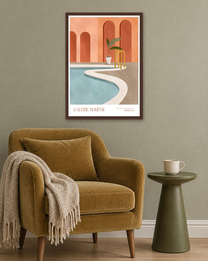 SENT Studio - Poolside Arches - dark oak frame in a room