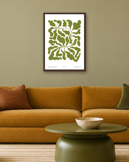 SENT Studio - Blooming Flowers Poster No. 26 - dark oak frame in a room