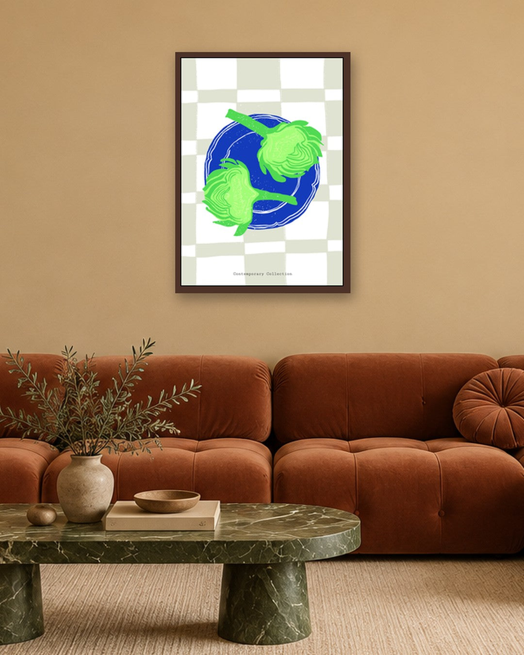 SENT Studio - Cravings Poster No. 27 - dark oak frame in a room