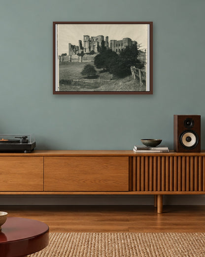Adolphe Braun - Kenilworth Castle, Warwickshire, England - dark oak frame in a room
