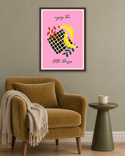 SENT Studio - Artistic Poster No. 46 - dark oak frame in a room