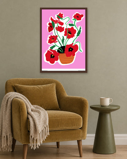 SENT Studio - Aesthetic Poster No. 49 - dark oak frame in a room