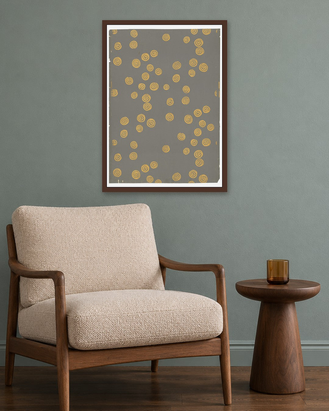 Geffroy - Sidewall - dark oak frame in a room