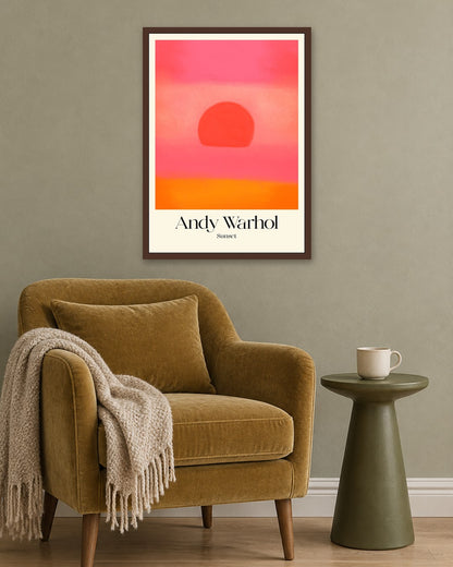 SENT Studio - Sunset Blush - dark oak frame in a room