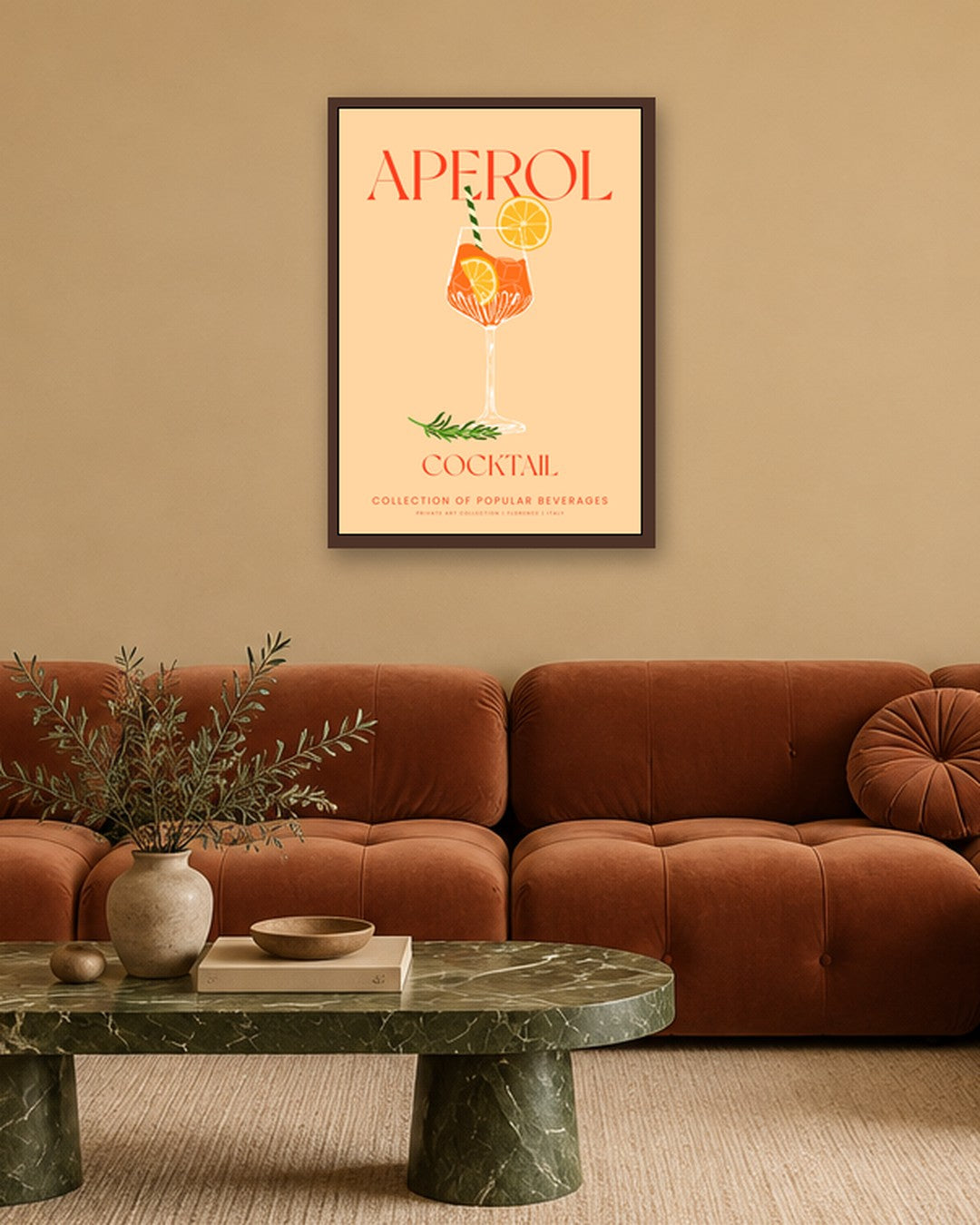 SENT Studio - Cocktail Poster No. 4 - dark oak frame in a room