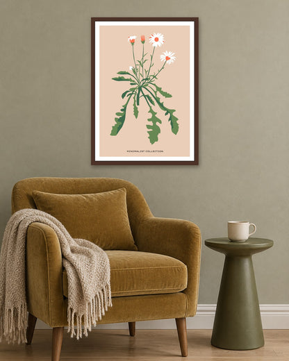 SENT Studio - Botanical Poster No. 21 - dark oak frame in a room