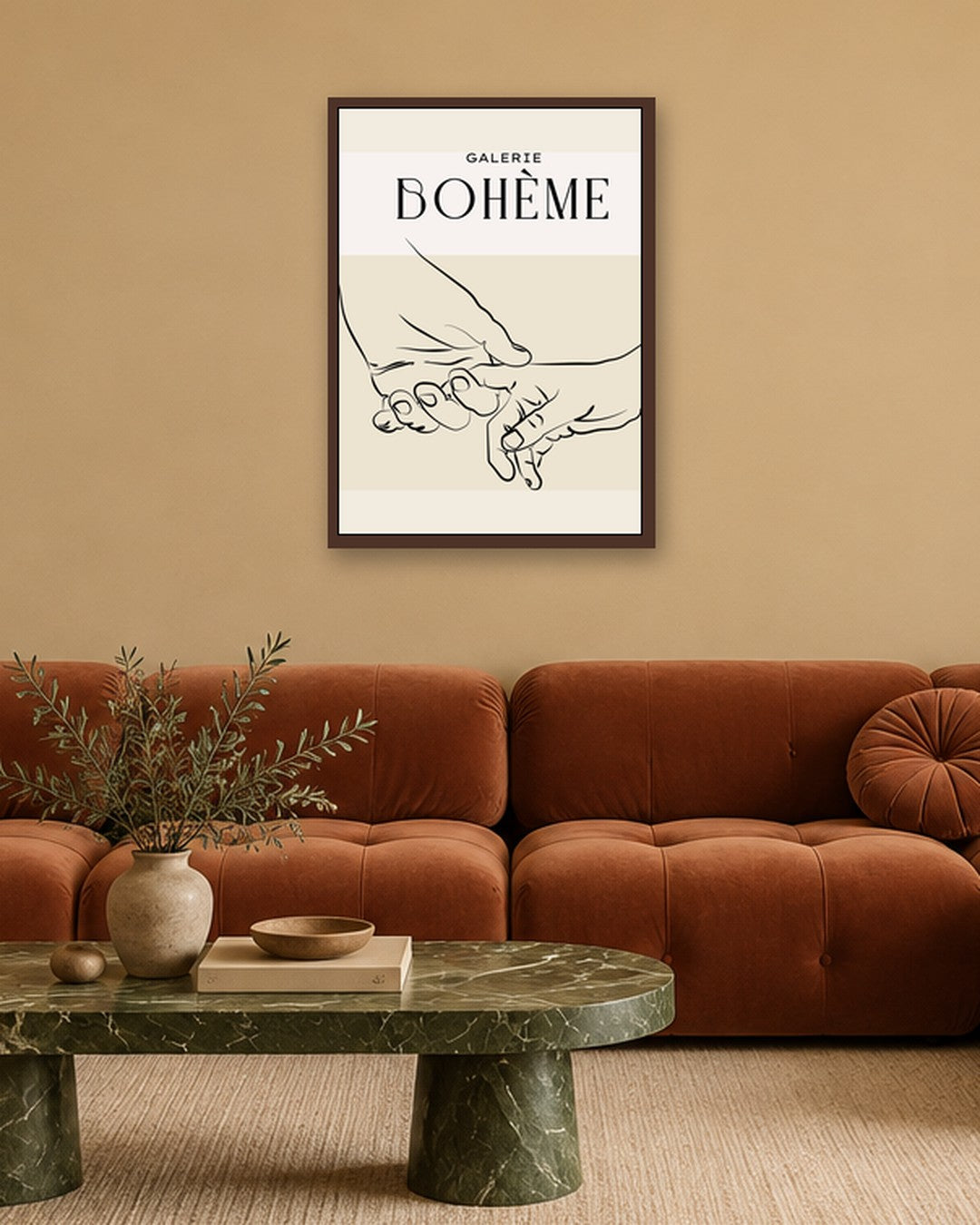 SENT Studio - Bohemian Poster No. 16 - dark oak frame in a room