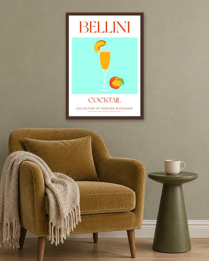 SENT Studio - Cocktail Poster No. 40 - dark oak frame in a room