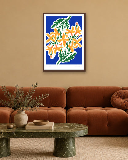 SENT Studio - Aesthetic Poster No. 2 - dark oak frame in a room