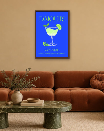 SENT Studio - Cocktail Poster No. 7 - dark oak frame in a room