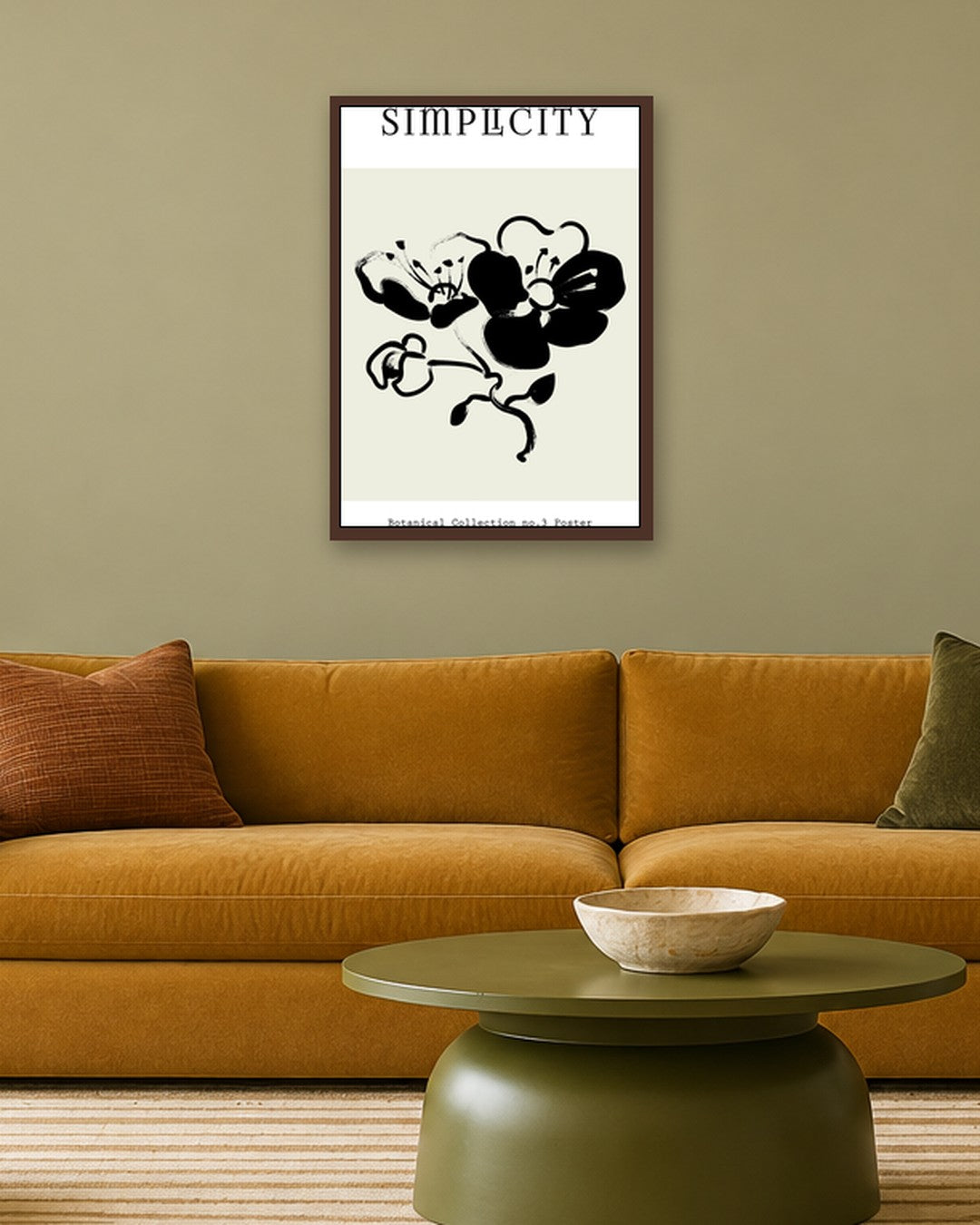SENT Studio - Bohemian Poster No. 10 - dark oak frame in a room