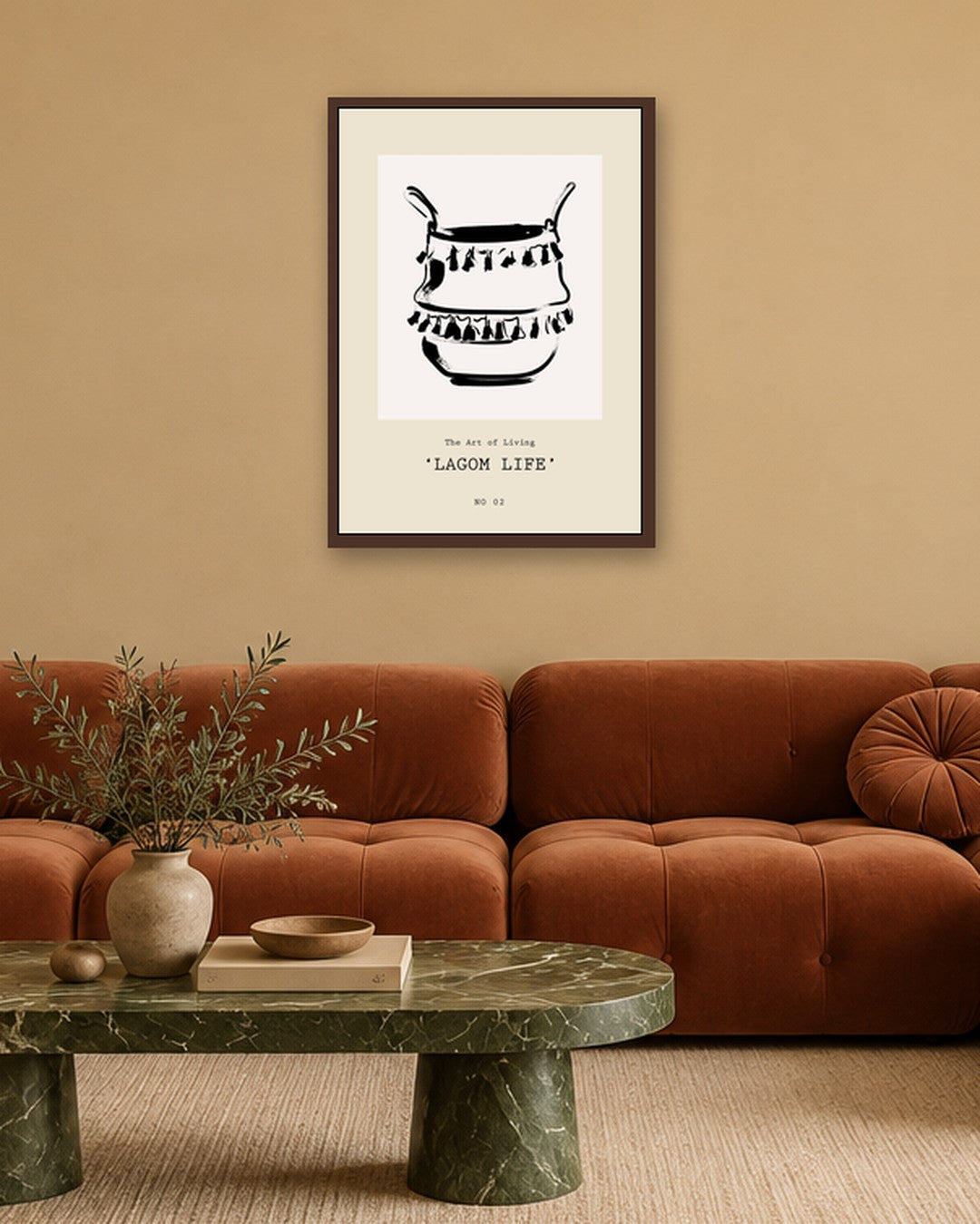 SENT Studio - Bohemian Poster No. 69 - dark oak frame in a room