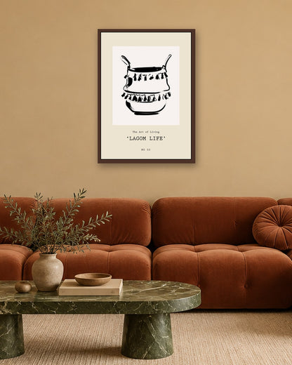SENT Studio - Bohemian Poster No. 69 - dark oak frame in a room