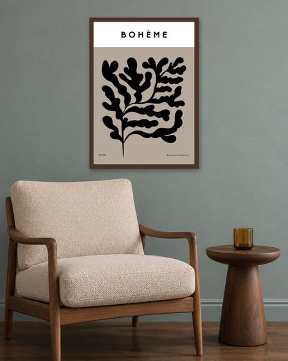 SENT Studio - Bohemian Poster No. 8 - dark oak frame in a room