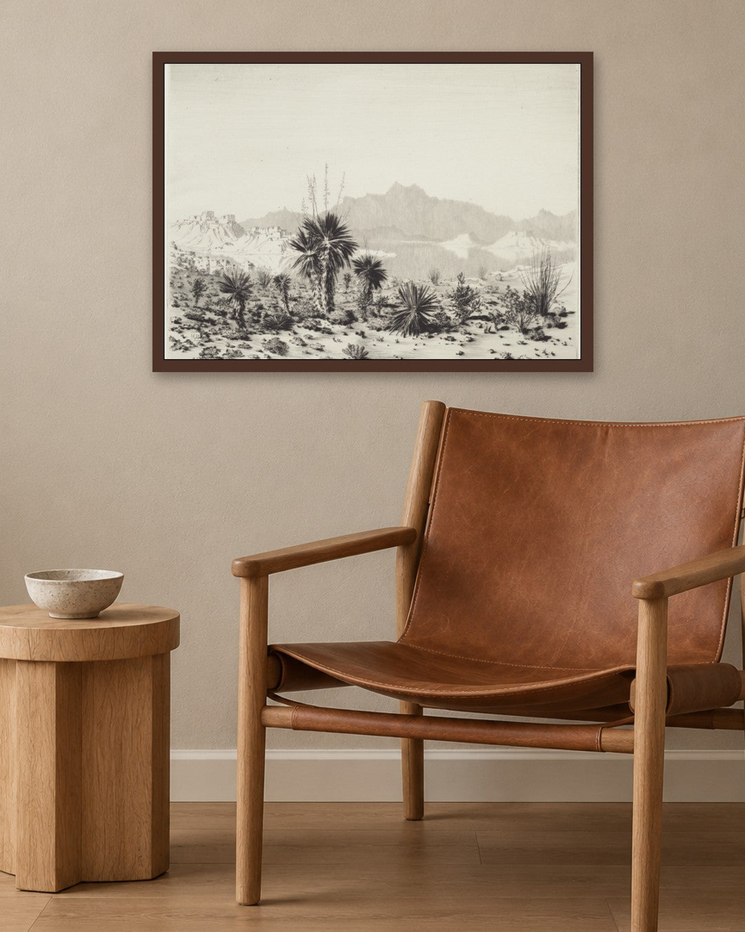A Mirage, Arizona - dark oak frame in a room