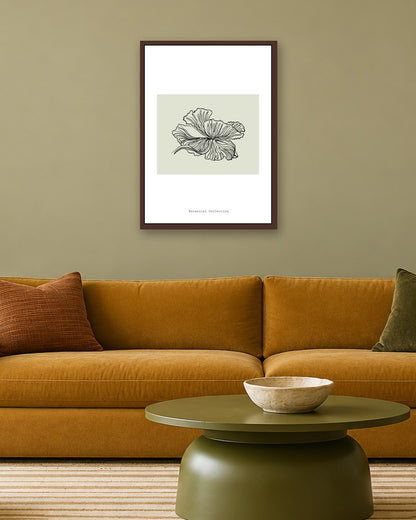 SENT Studio - Blooming Flowers Poster No. 23 - dark oak frame in a room
