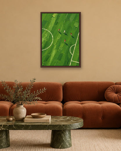 John Smart - Pitch From Above - dark oak frame in a room