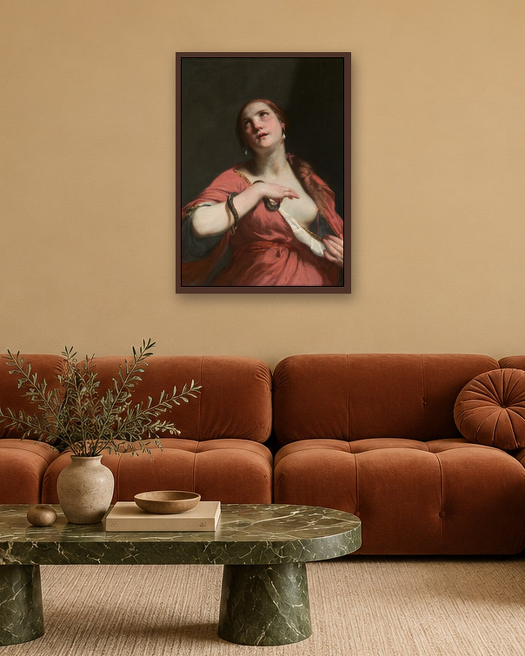Renaissance Masters - Cleopatra - dark oak frame in a room
