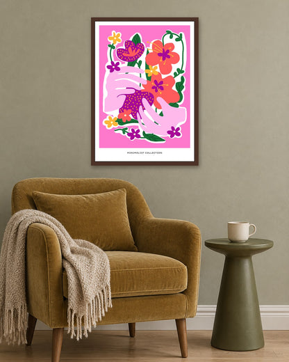 SENT Studio - Aesthetic Poster No. 42 - dark oak frame in a room