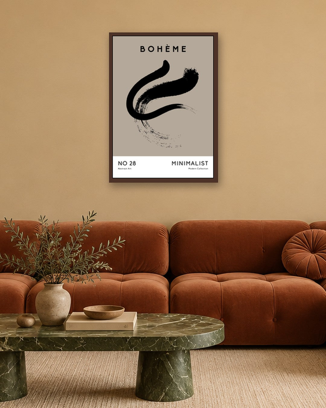 SENT Studio - Bohemian Poster No. 17 - dark oak frame in a room