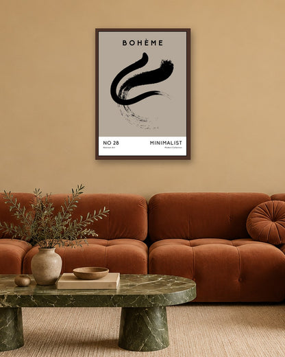 SENT Studio - Bohemian Poster No. 17 - dark oak frame in a room