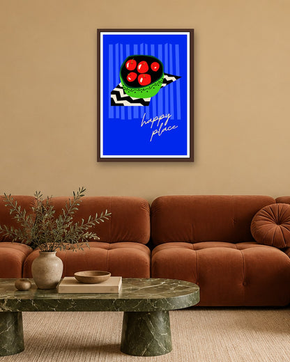 SENT Studio - Artistic Poster No. 45 - dark oak frame in a room