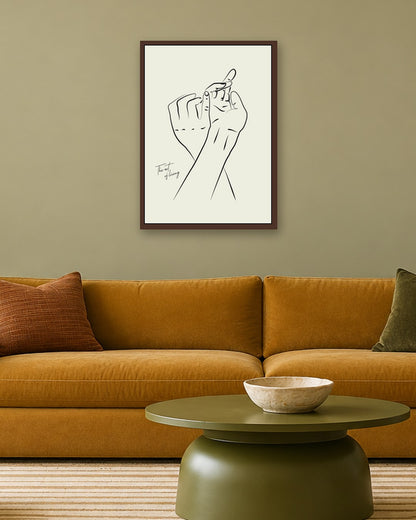 SENT Studio - Bohemian Poster No. 81 - dark oak frame in a room