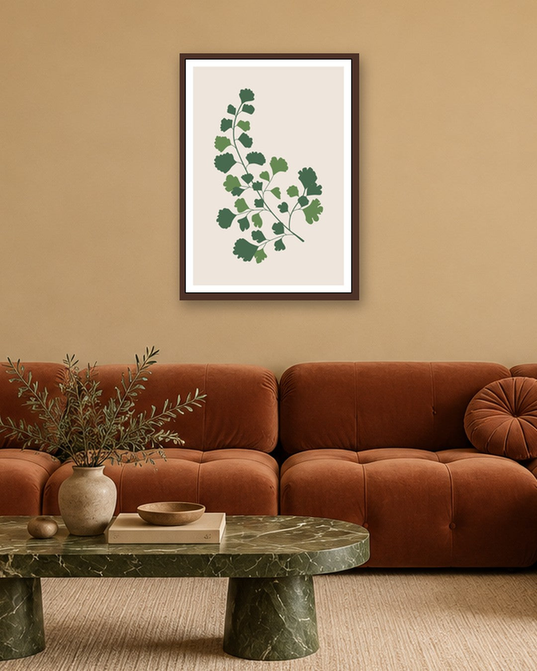 SENT Studio - Botanical Poster No. 61 - dark oak frame in a room