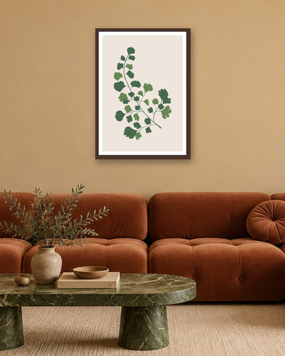 SENT Studio - Botanical Poster No. 61 - dark oak frame in a room