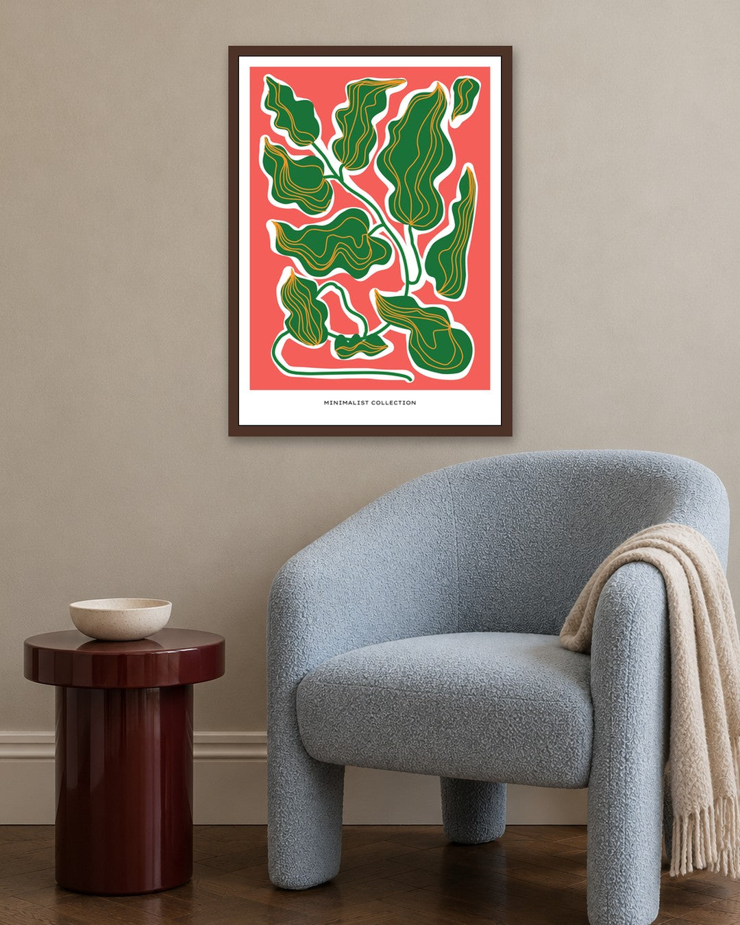 SENT Studio - Aesthetic Poster No. 15 - dark oak frame in a room