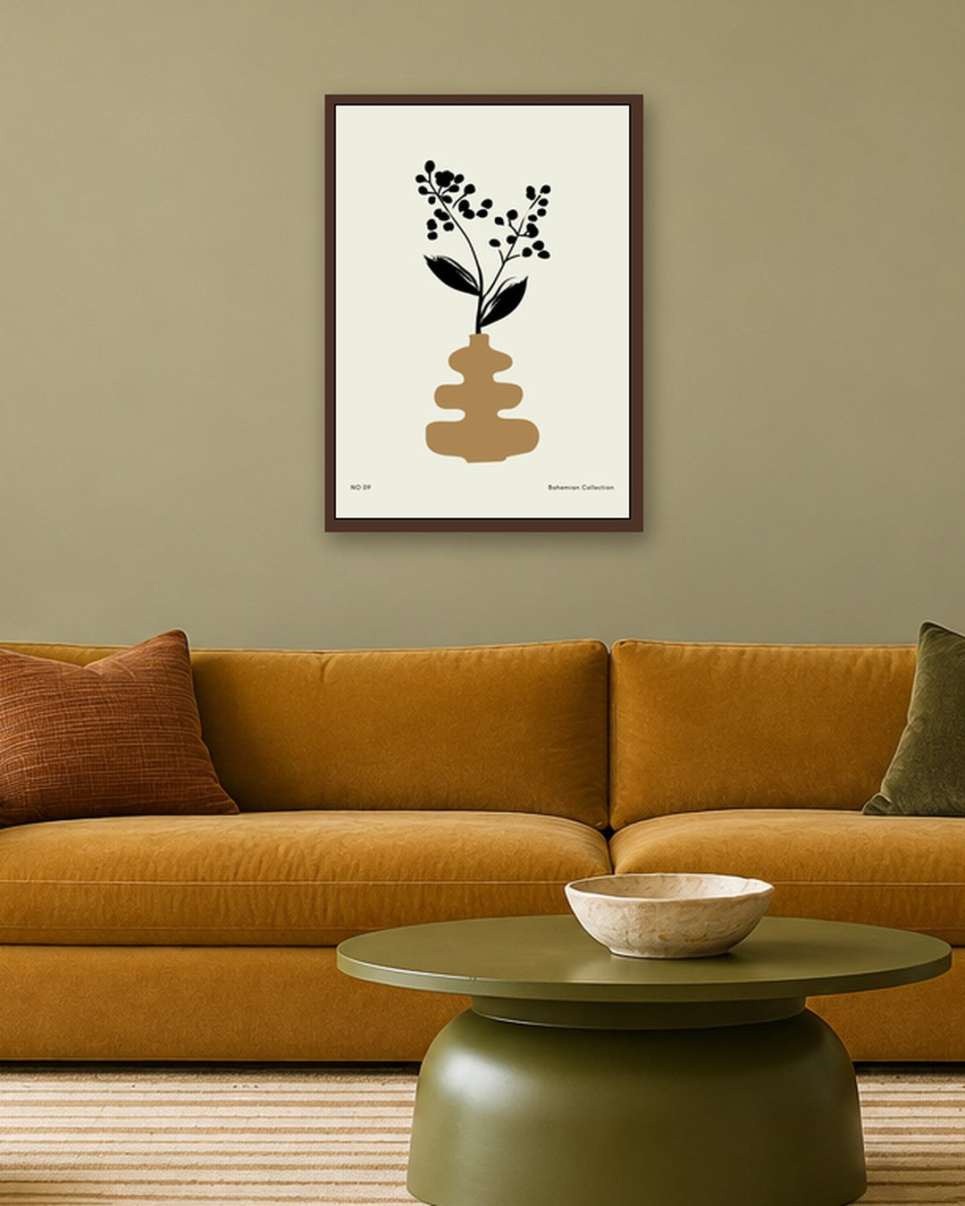 SENT Studio - Bohemian Poster No. 45 - dark oak frame in a room