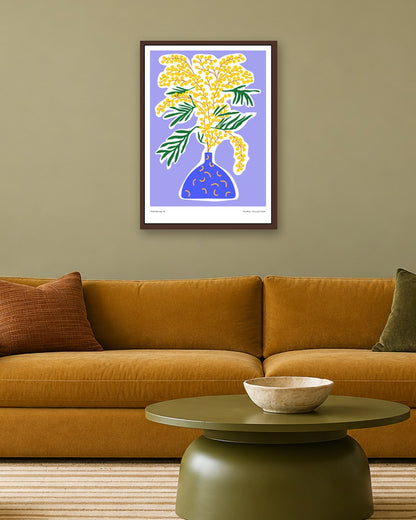 SENT Studio - Aesthetic Poster No. 19 - dark oak frame in a room