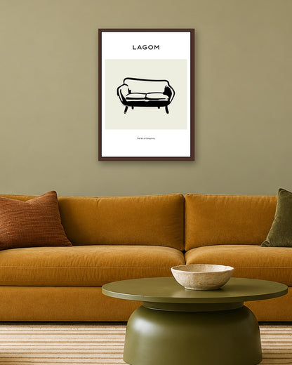 SENT Studio - Bohemian Poster No. 48 - dark oak frame in a room