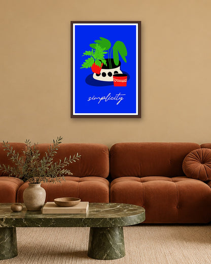 SENT Studio - Artistic Poster No. 52 - dark oak frame in a room