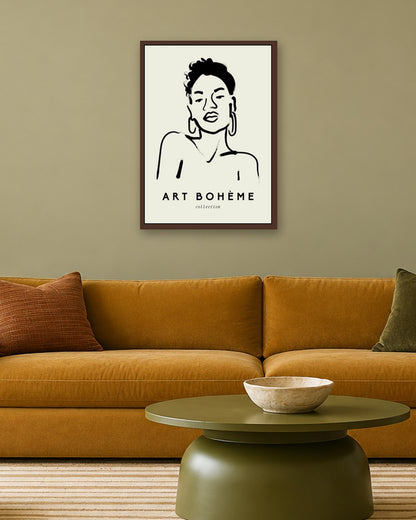 SENT Studio - Bohemian Poster No. 95 - dark oak frame in a room