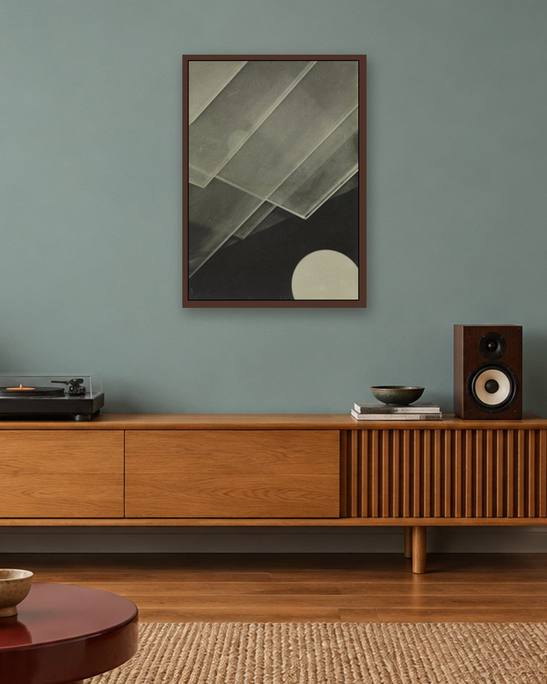 Jaromír Funke - Composition - dark oak frame in a room