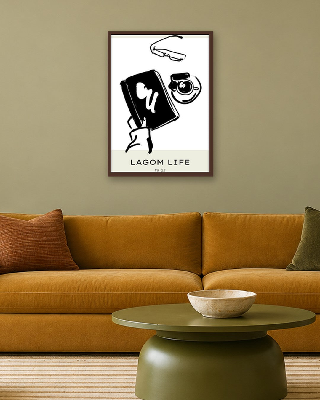 SENT Studio - Bohemian Poster No. 13 - dark oak frame in a room