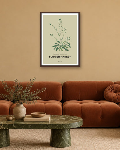 SENT Studio - Botanical Poster No. 8 - dark oak frame in a room