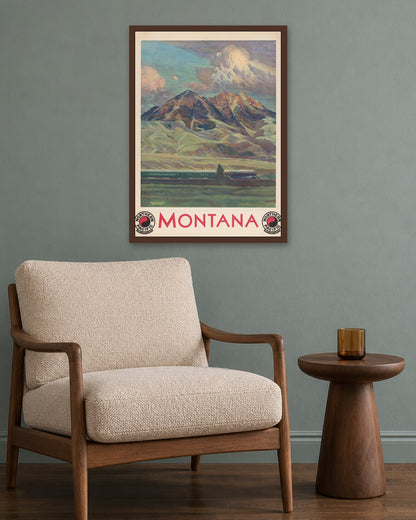 Northern Pacific - Montana (1920) - dark oak frame in a room