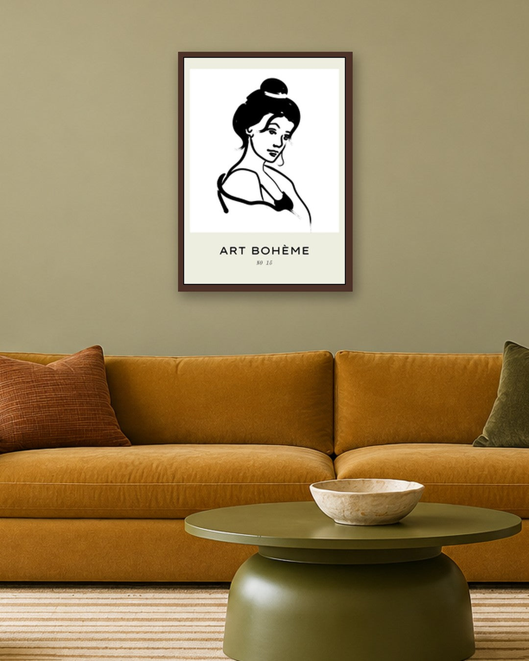 SENT Studio - Bohemian Poster No. 32 - dark oak frame in a room